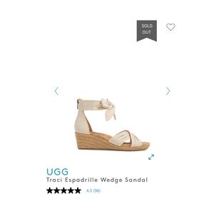 Ugg Traci Espadrille Wedge Sandal size8 never worn